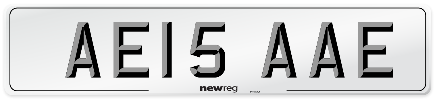 AE15 AAE Number Plate from New Reg